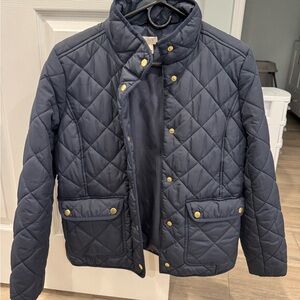 J. Crew Factory Navy Quilted Jacket